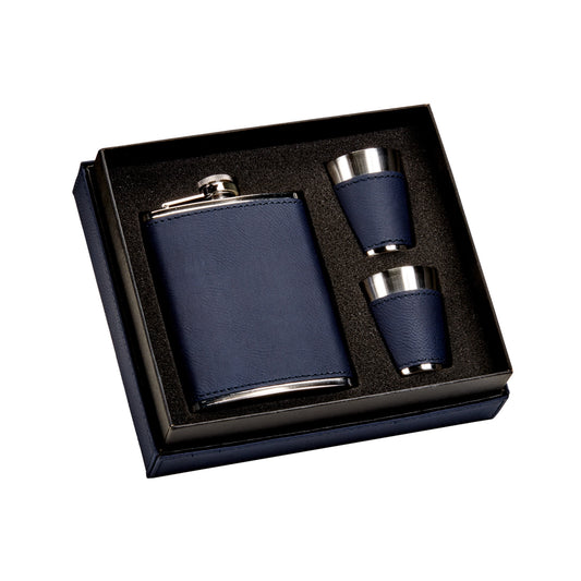 Brett Flask and Shot Cups Gift Set