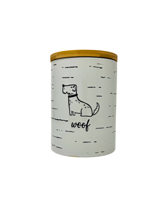 Woof Ceramic Snack Jar