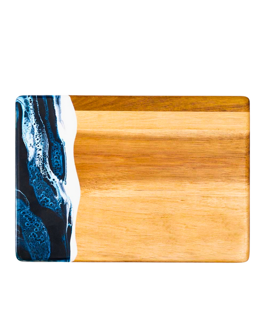 Deep Sky Resin Coated Rectangle Charcuterie Board
