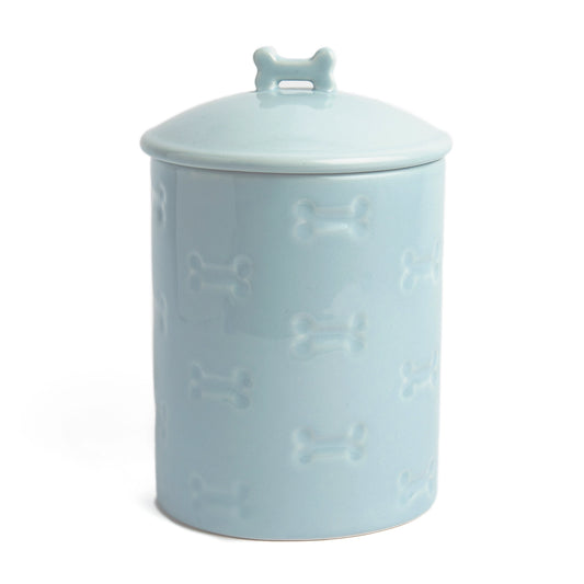 Blue "Bones" Treat Jar
