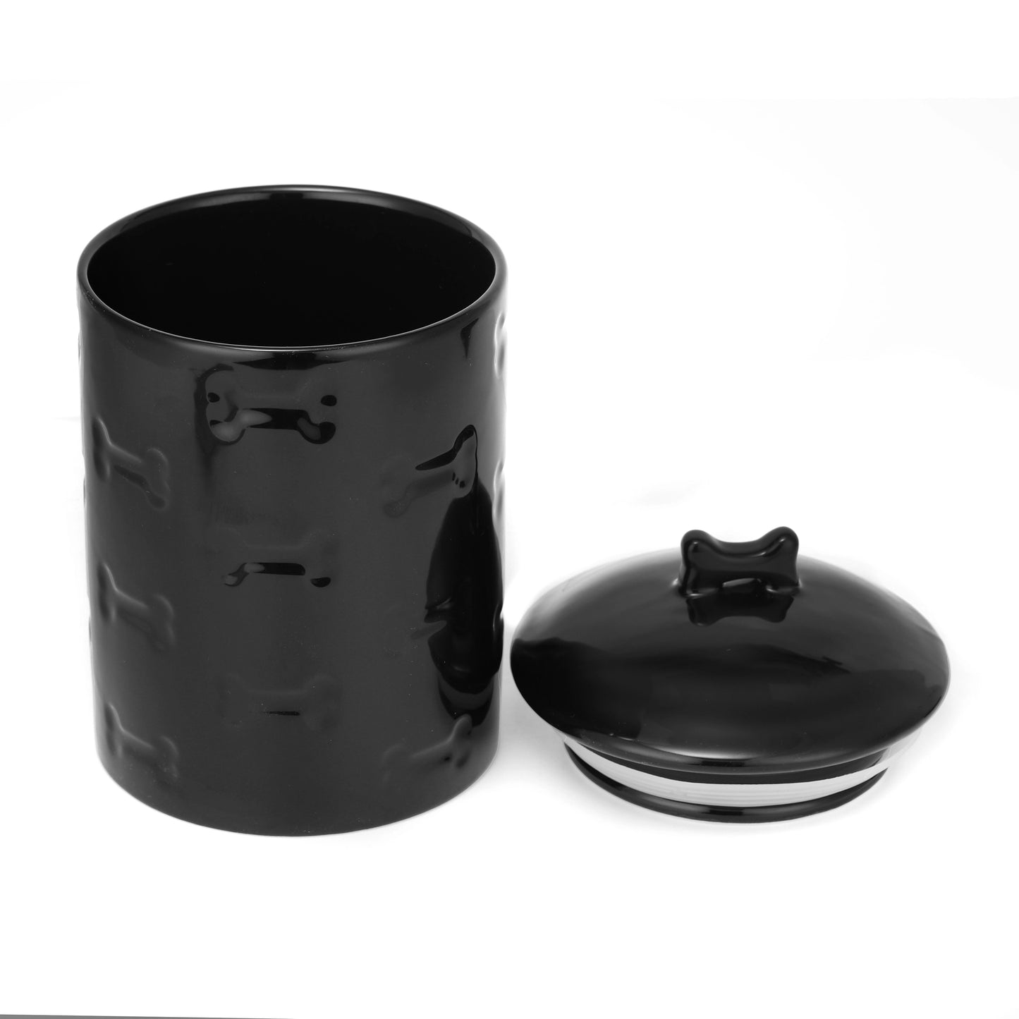 Black "Bones" Treat Jar