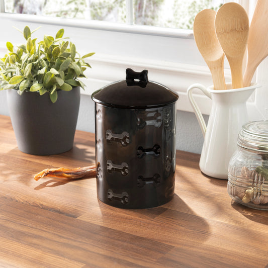Black "Bones" Treat Jar