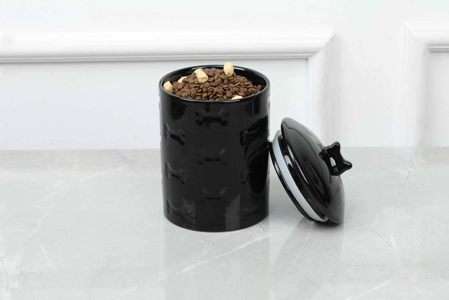 Black "Bones" Treat Jar