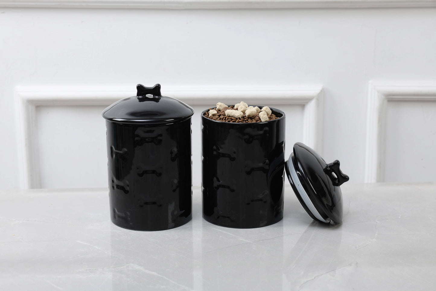 Black "Bones" Treat Jar