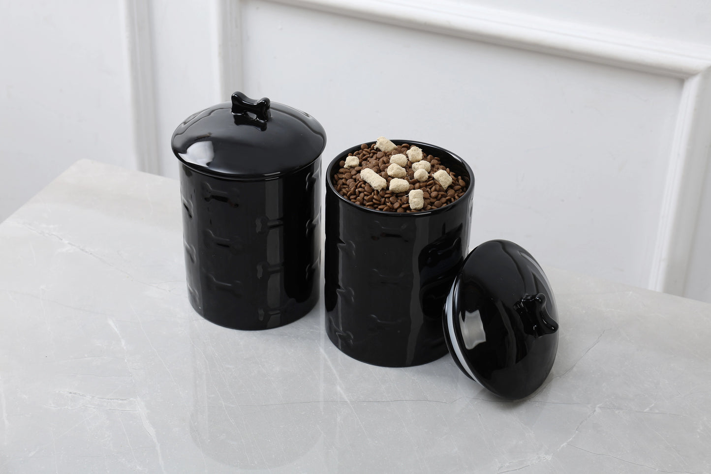 Black "Bones" Treat Jar