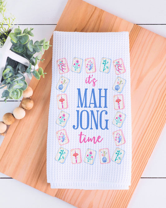 It's Mahjong Time Kitchen Hand Towel