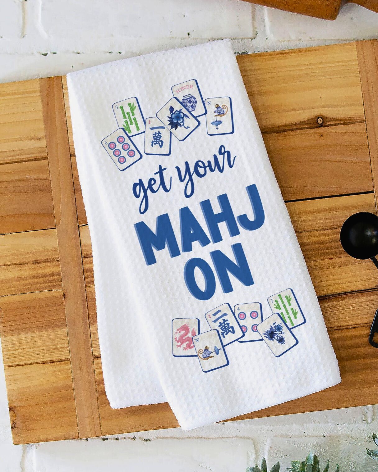 Get Your Mahjong On Kitchen Hand Towel