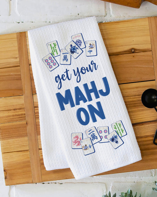 Get Your Mahjong On Kitchen Hand Towel