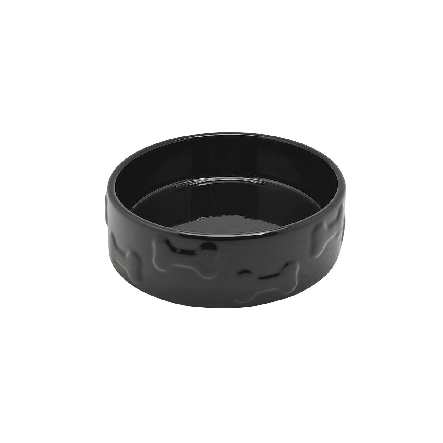 Black "Bones" Pet Bowl