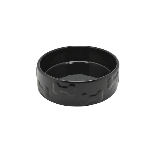 Black "Bones" Pet Bowl