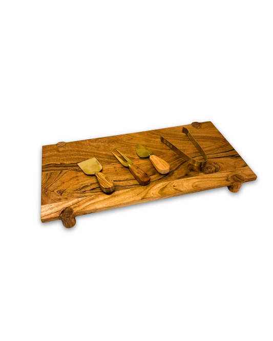 Farah Charcuterie Board with Cheese Knife Set