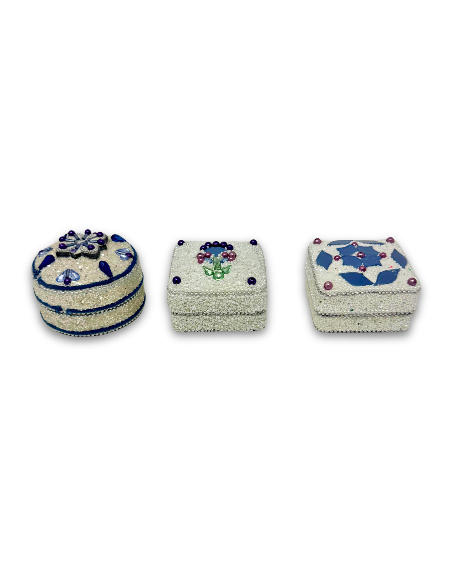 Indira 3-Piece Beaded Trinket Box