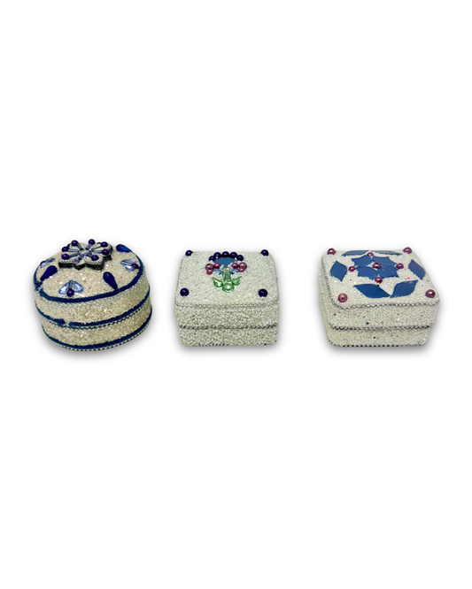 Indira 3-Piece Beaded Trinket Box