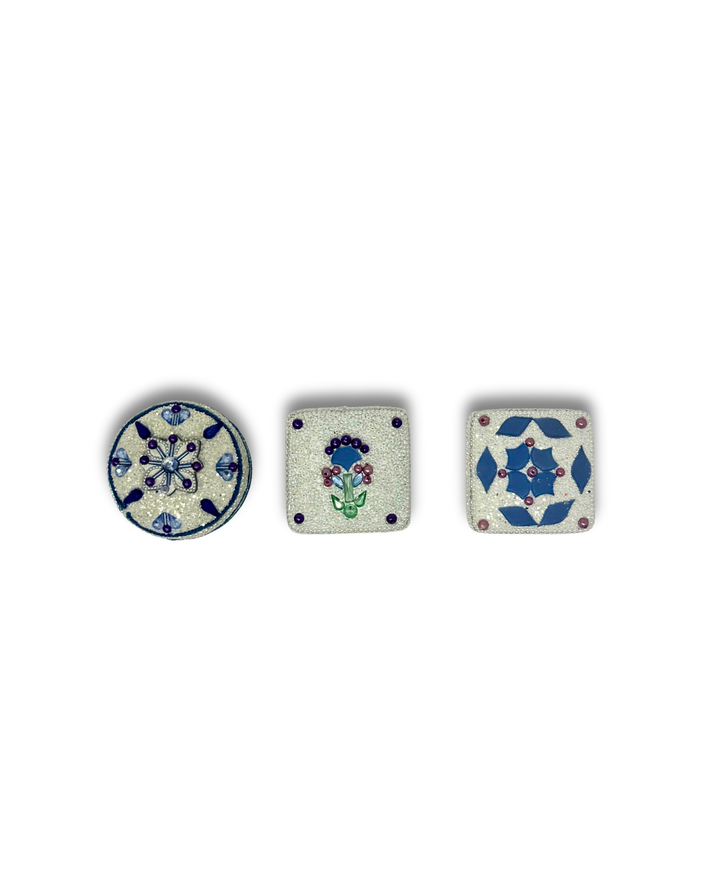 Indira 3-Piece Beaded Trinket Box