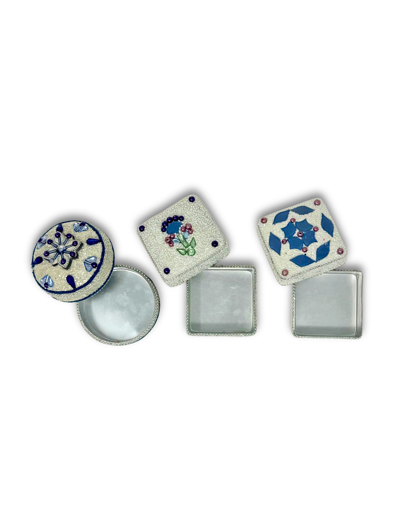 Indira 3-Piece Beaded Trinket Box