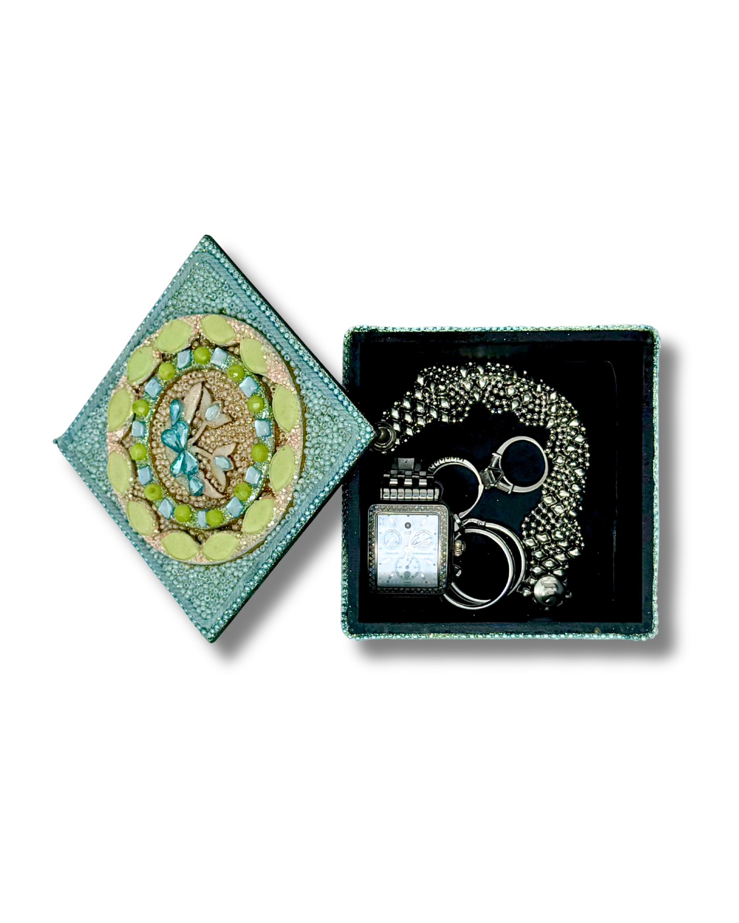 Avi  Beaded Jewelry Box
