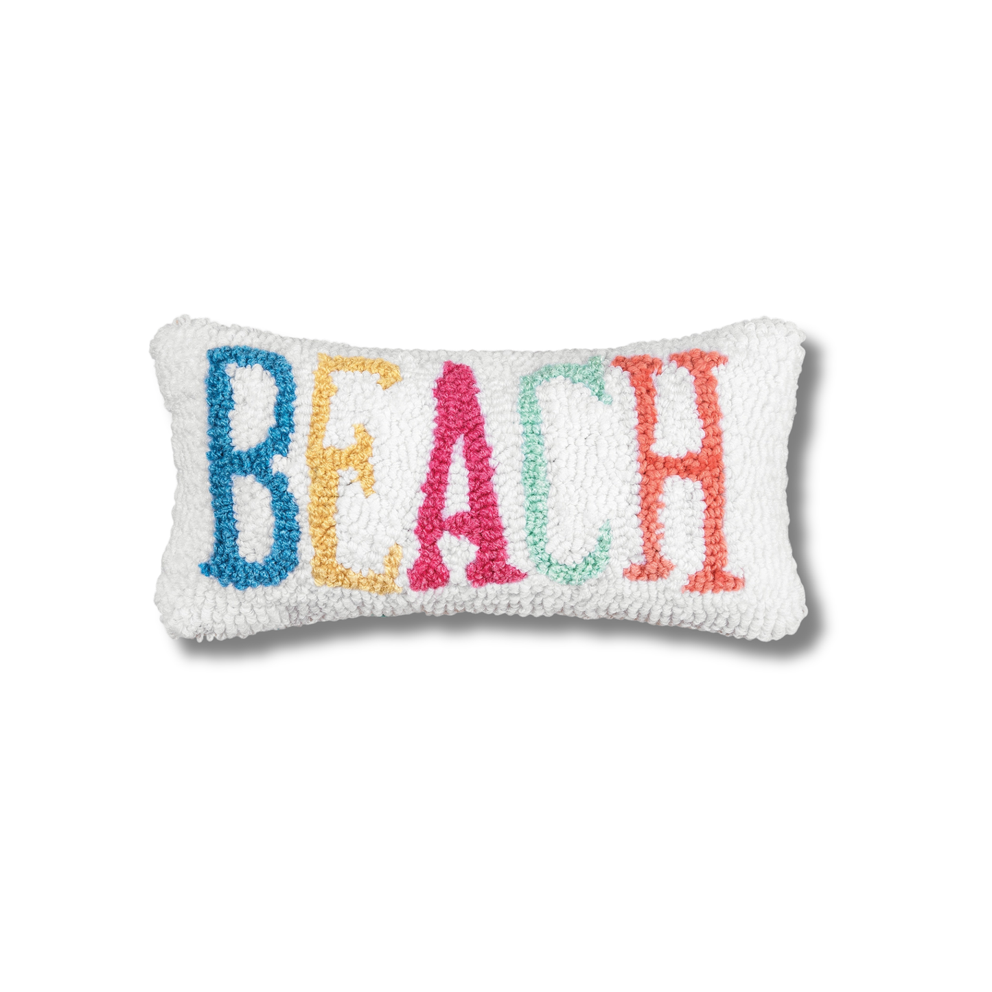 Beach Hooked Pillow (6"x12")