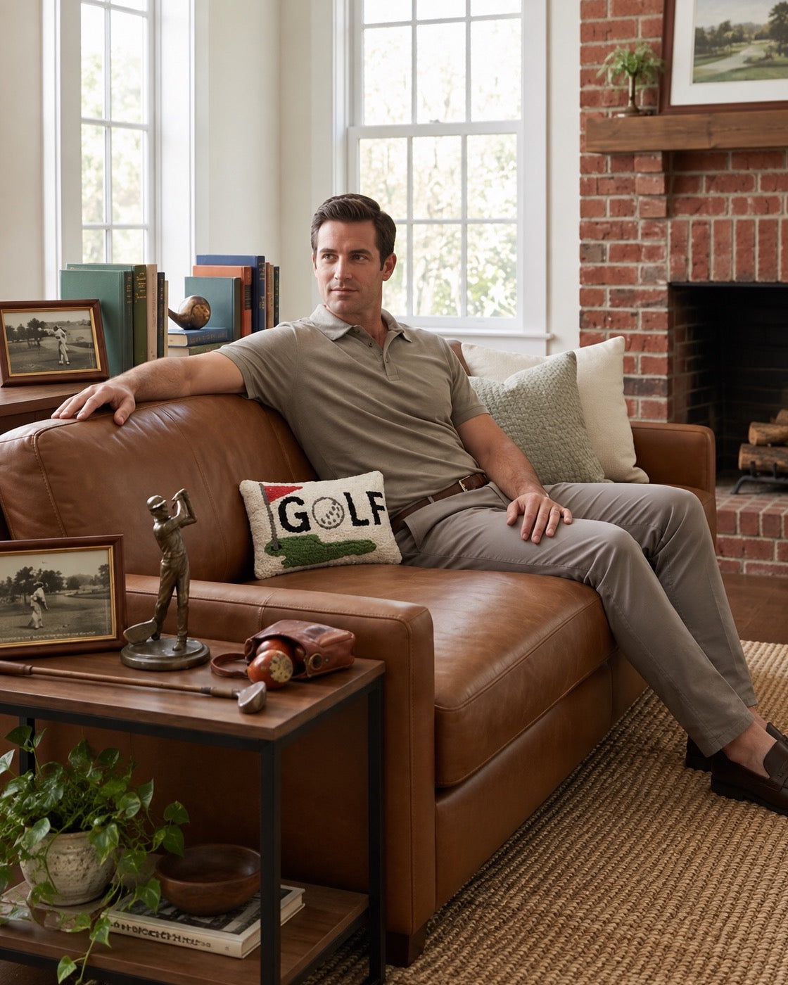 Golf Wool Hook Pillow