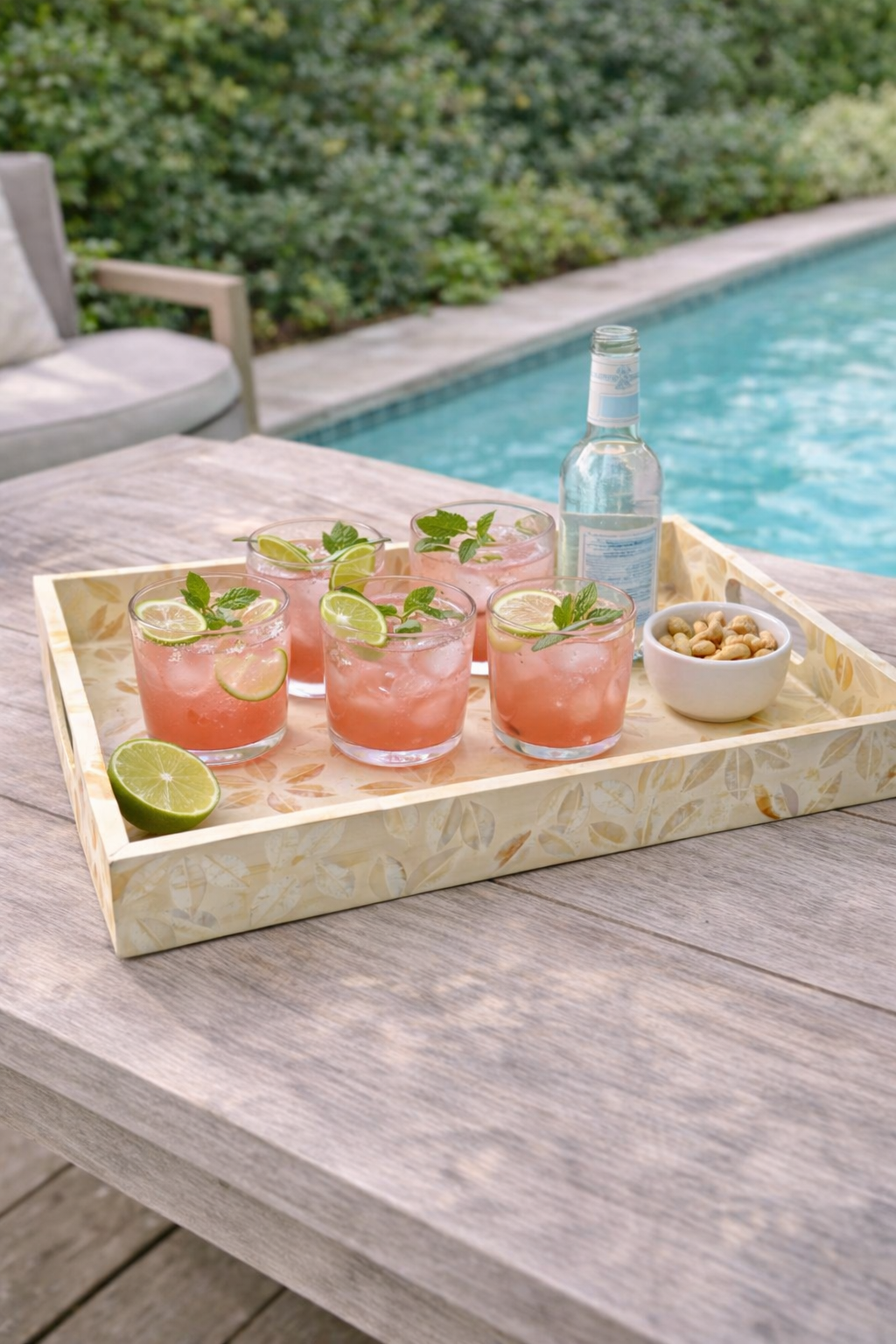 Khanh Mother of Pearl Tray 18"