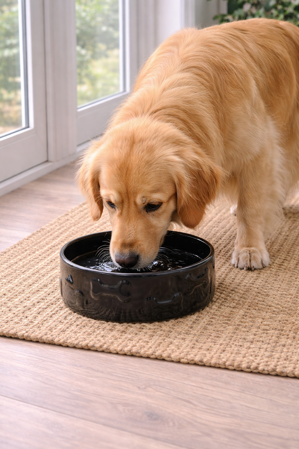 Black "Bones" Pet Bowl