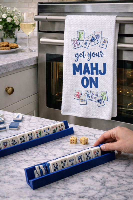 Get Your Mahjong On Kitchen Hand Towel