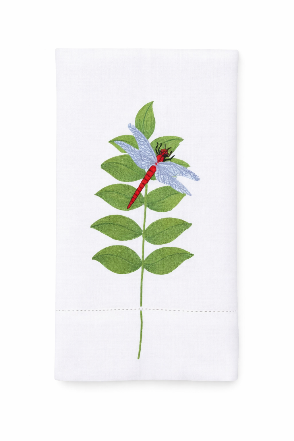 Dragonfly Embroidered Hand Towel