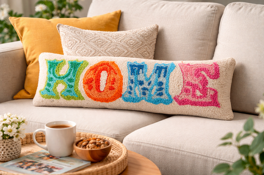 Home Wool Hook Pillow (22"x8")