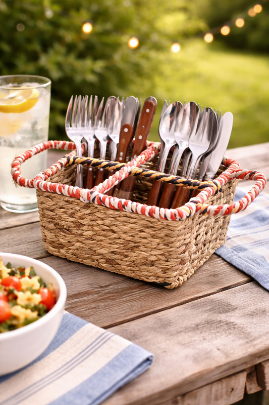 Sari Wrapped Utensil Caddy