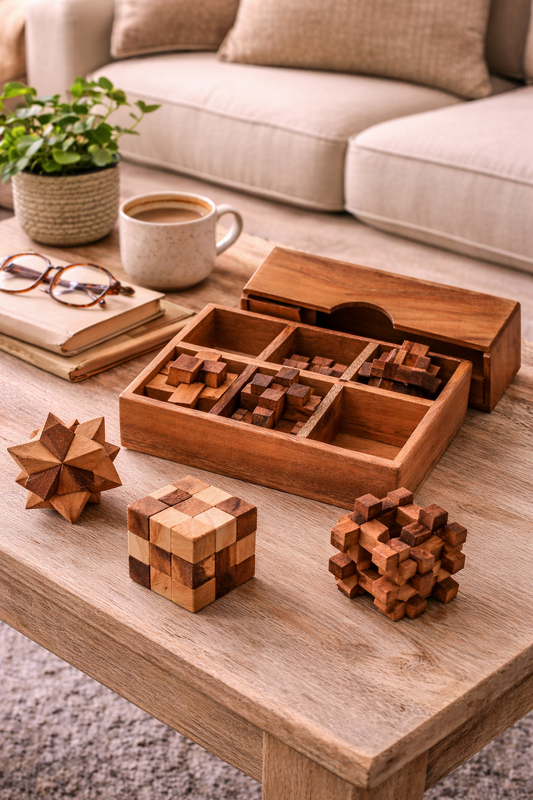Maya 6-Piece Wood Puzzle Set