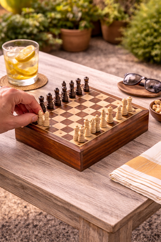 Rohan Wood Travel Chess Game