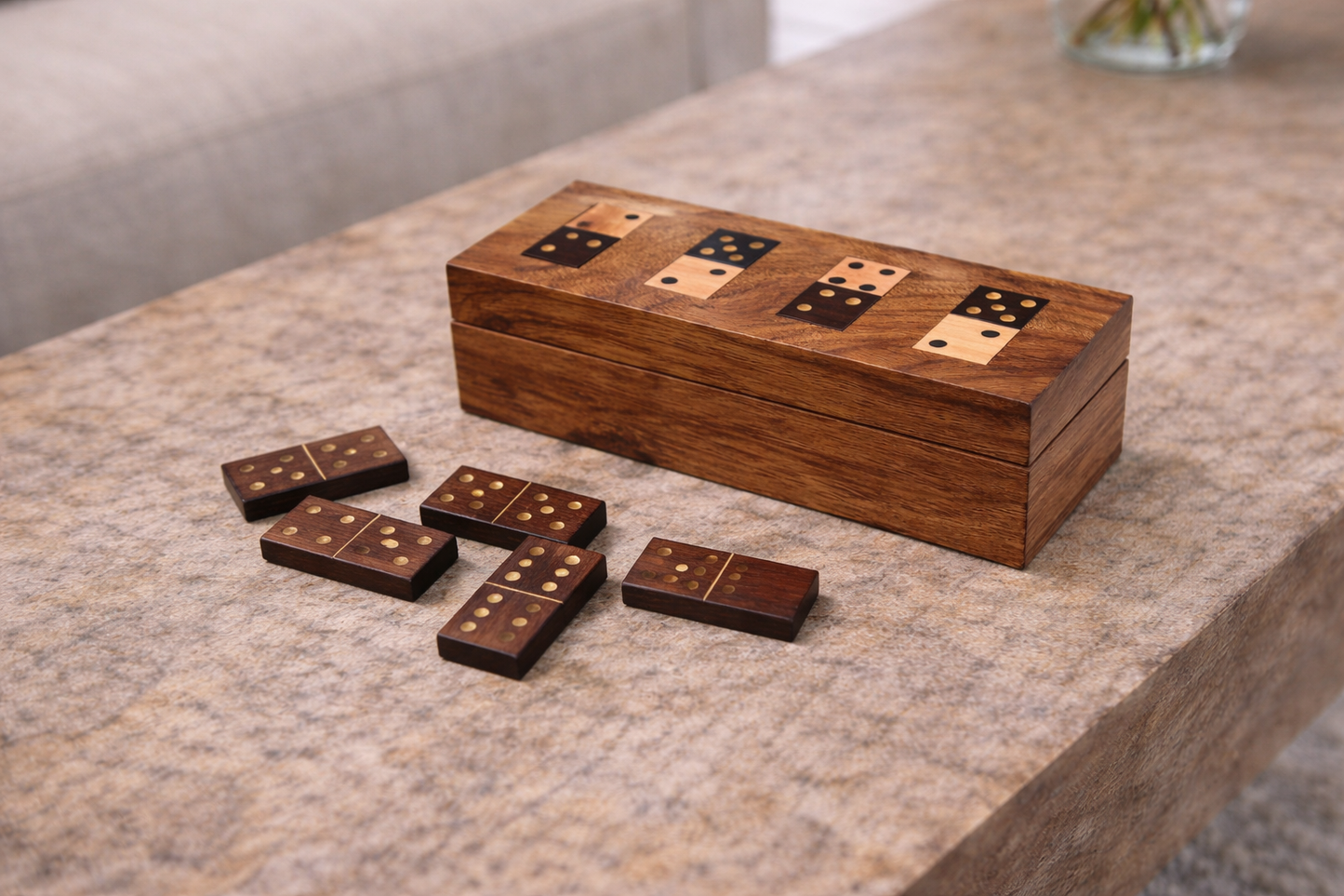 Bala Wood Domino Game Set