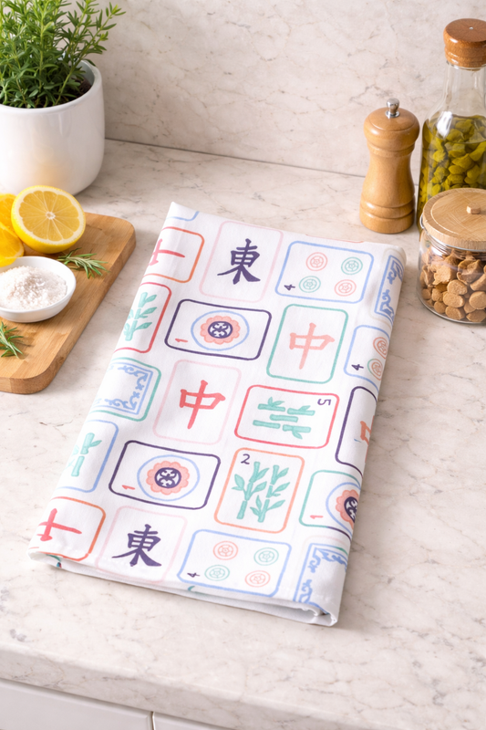 Mahjong Tiles Kitchen Towel