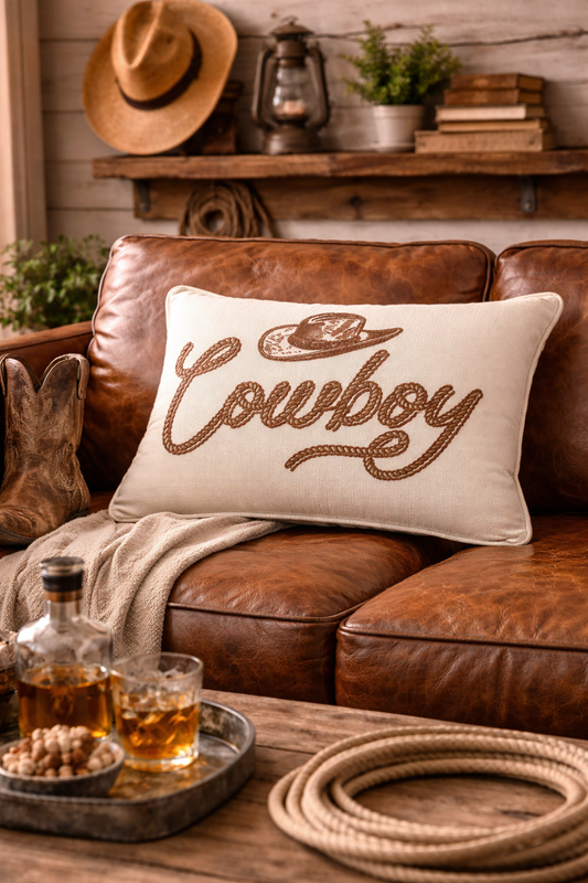 Cowboy Pillow (20"x14")