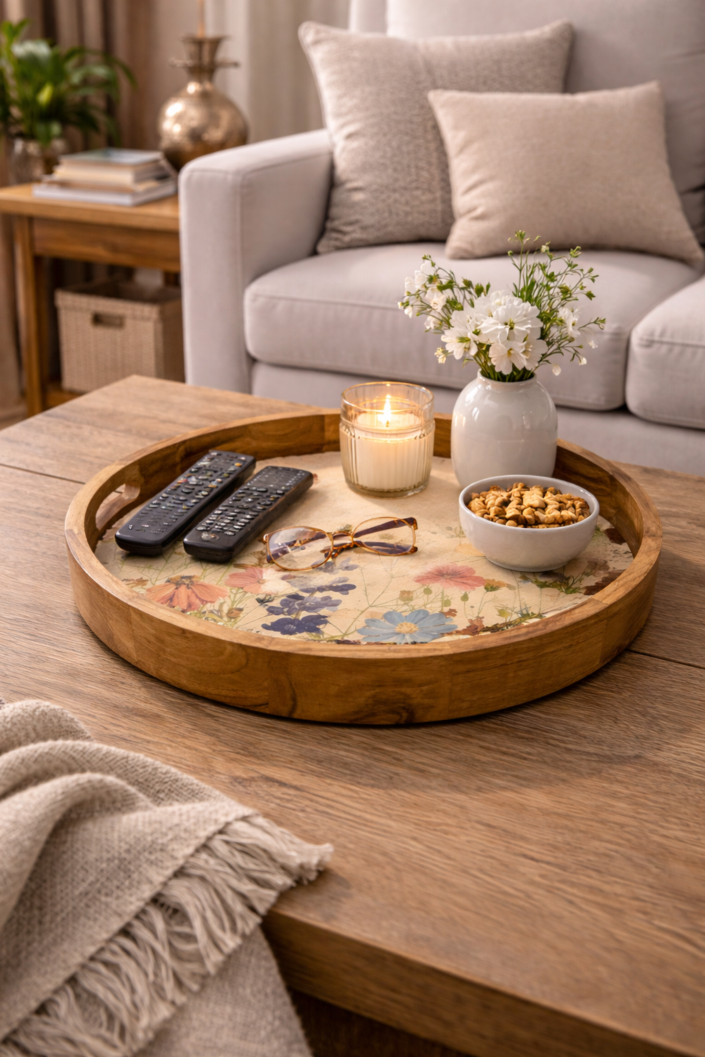 Butterfly Meadow Round Serving Tray