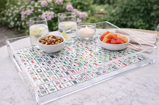 Mahjong Serving Lucite Tray