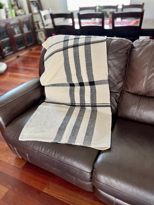 Ezra Hand Woven Stripe Throw