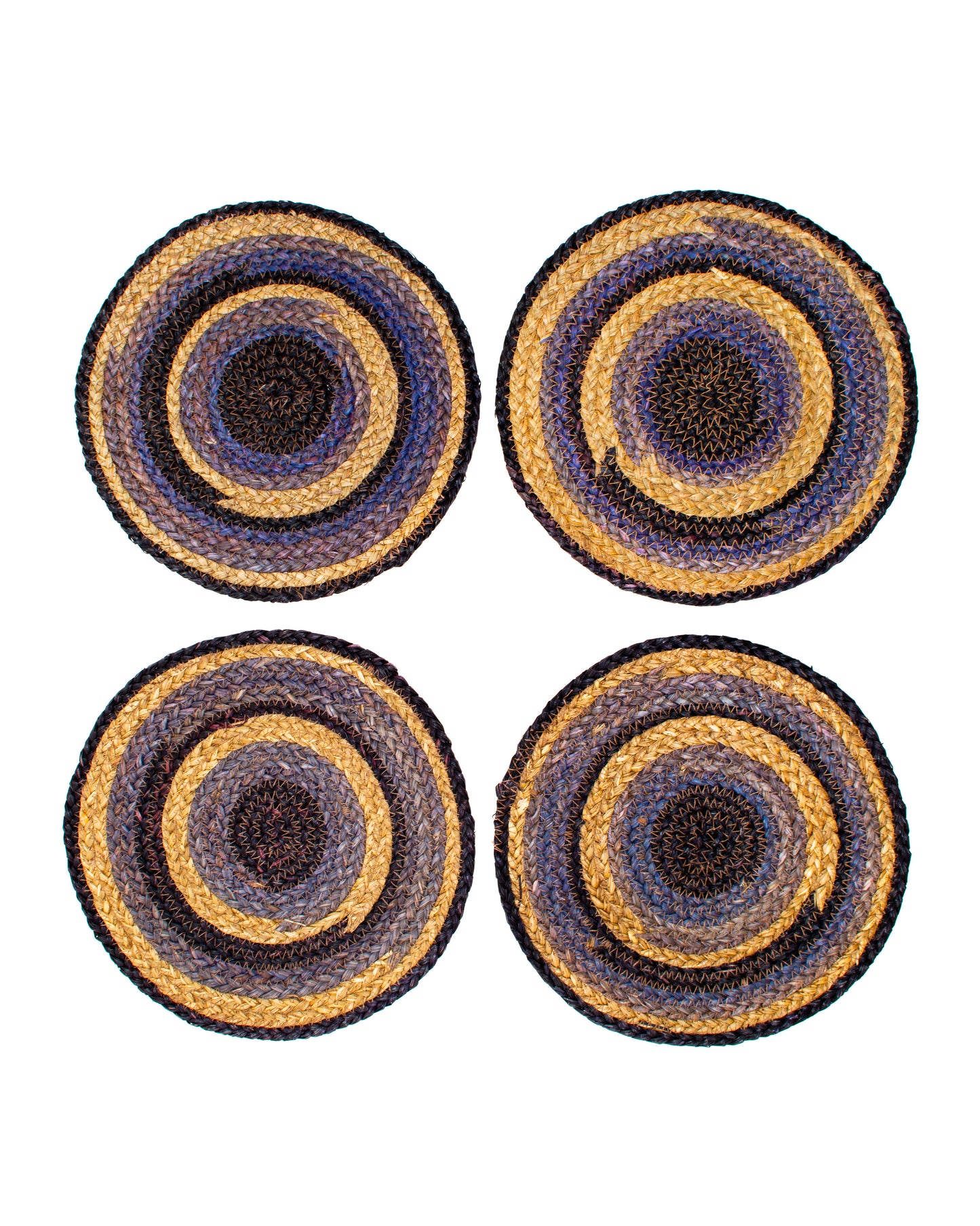 Swirl Woven Wicker Placemats (Set of 4)