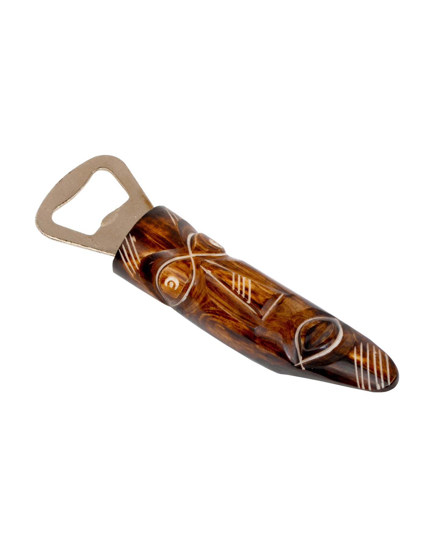 African Tiki Bone Bottle Opener