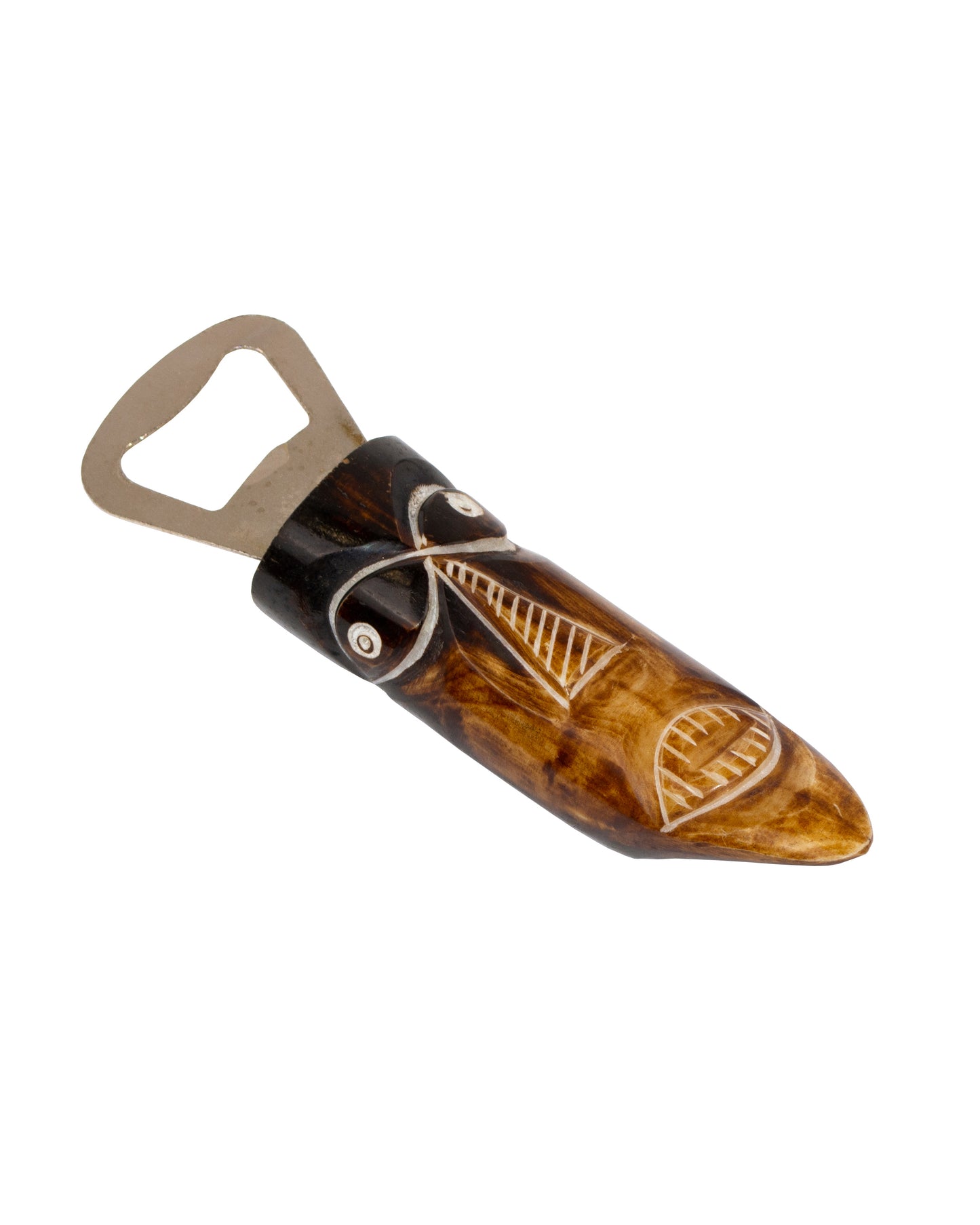 African Tiki Bone Bottle Opener