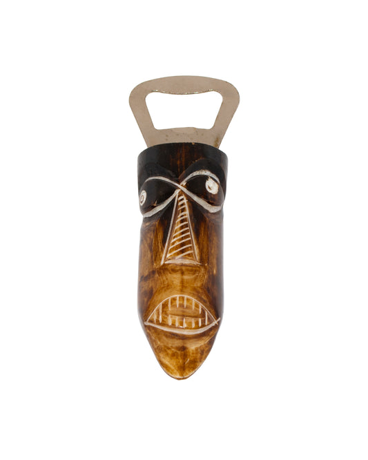 African Tiki Bone Bottle Opener