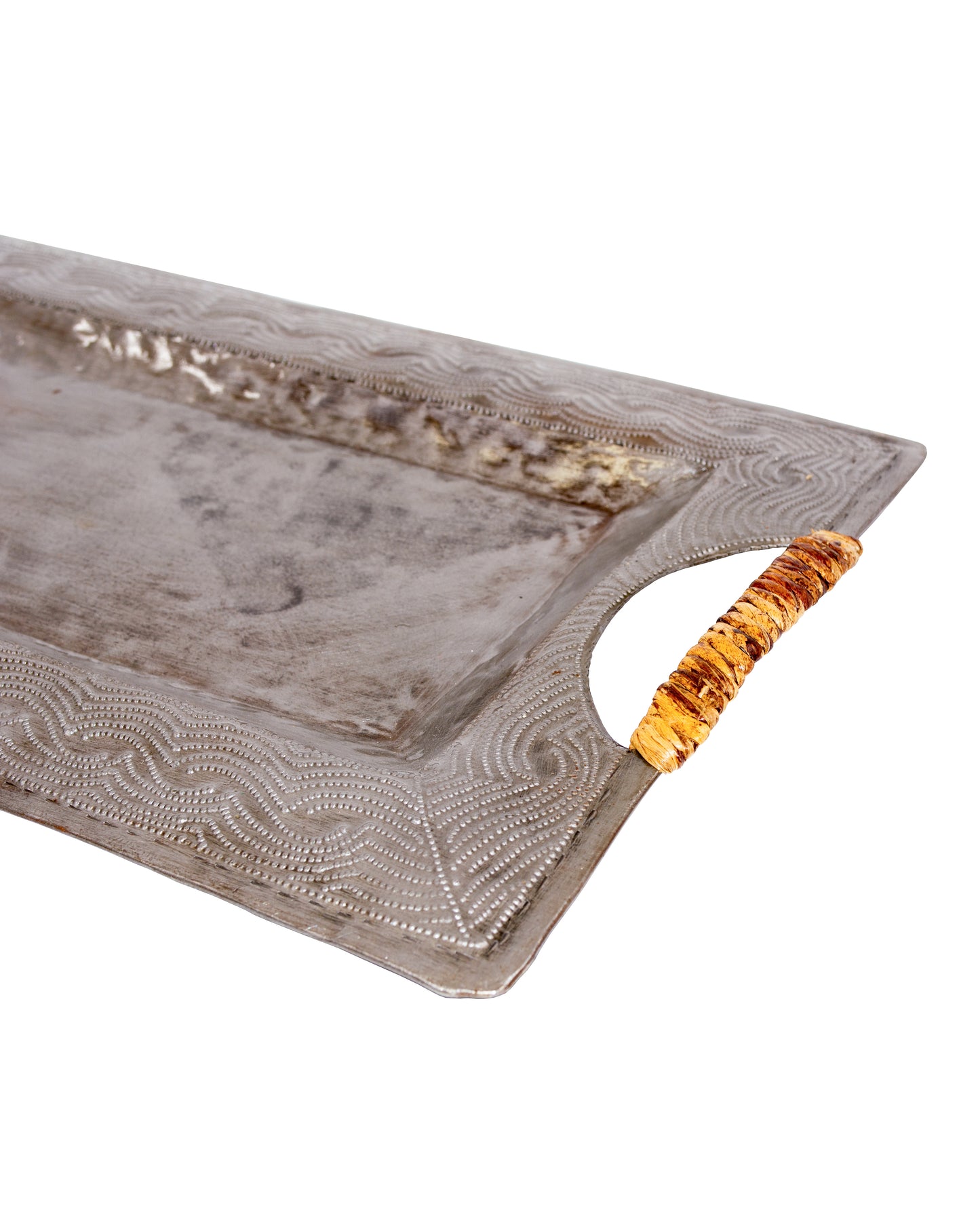 Swirl Haitian Steel Drum Decorative Tray