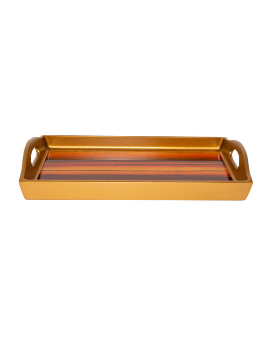 Handmade Inca Stripes Glass Tray