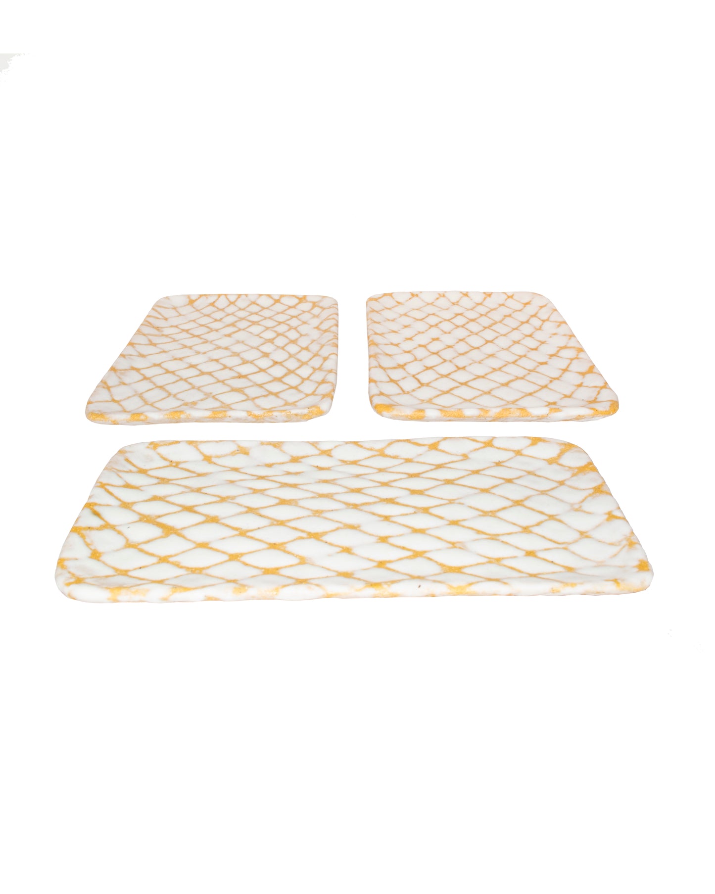 Lattice Rectangular Appetizer Plate (Set of 3)